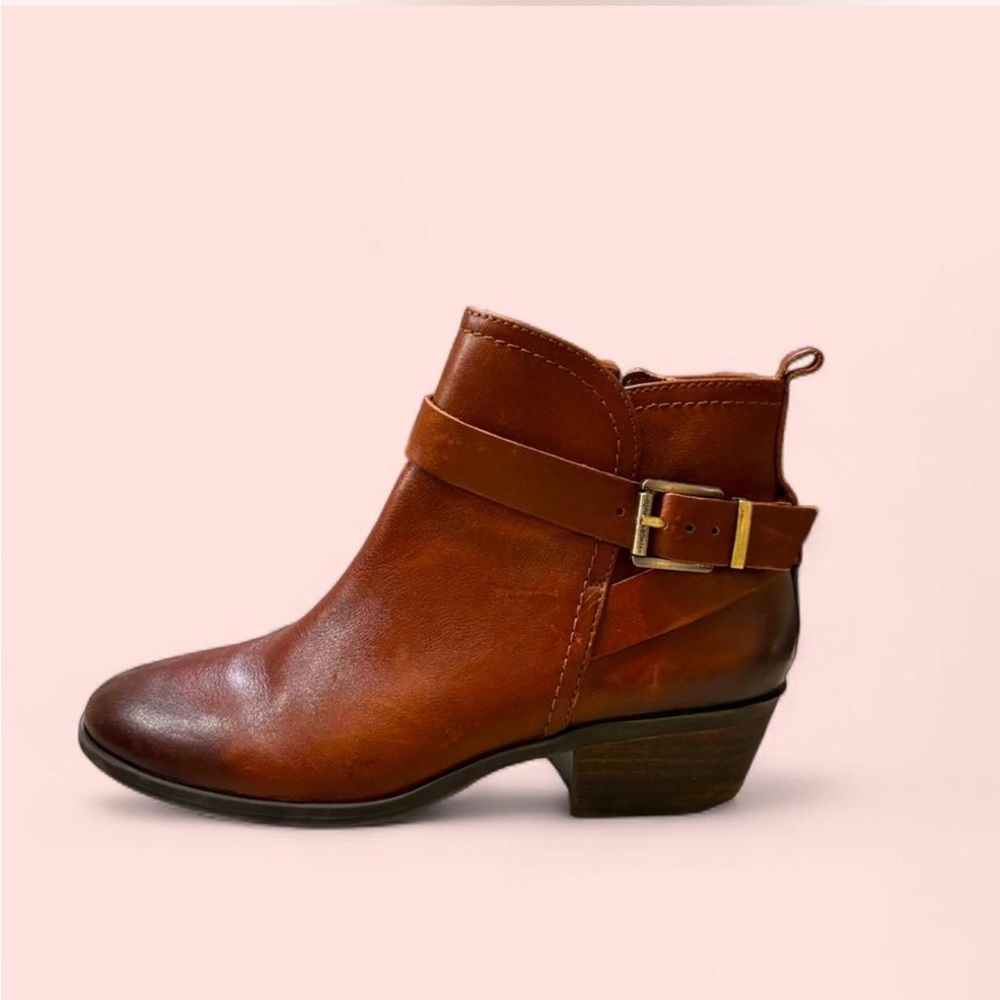 Vince Camuto Brown Leather Ankle Booties
